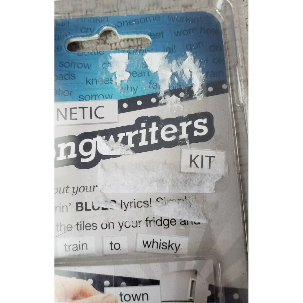 Magnetic Song Writers Kit Blues Lyrics Genre Word Magnets White Elephant Gift